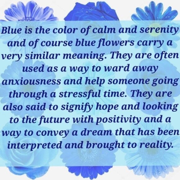 Hypoallergenic Blue Flower Statement Ring Stainless Steel Statement Ring - Picture 2 of 9